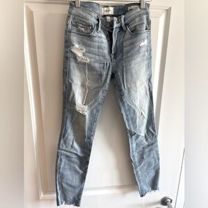 Frame, light distressed jeans size 24